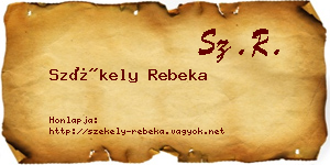 Székely Rebeka névjegykártya