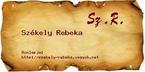 Székely Rebeka névjegykártya