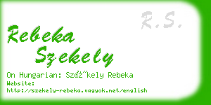 rebeka szekely business card